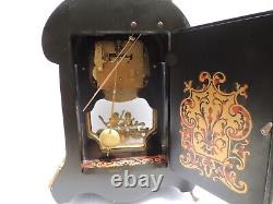 Handsome Hermle Boulle Mantel Clock Westminster chime