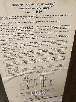 Howard Miller Barwick Grandfather Clock Model 4896 Movement 180 With Weights