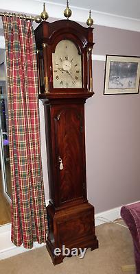Impressive London James Rawlins Longcase Grandfathe Clock Cuban Flame Eight Day