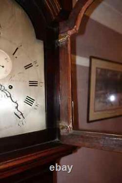 Impressive London James Rawlins Longcase Grandfather Antique Clock Cuban Flame