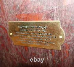 Impressive London James Rawlins Longcase Grandfather Antique Clock Cuban Flame