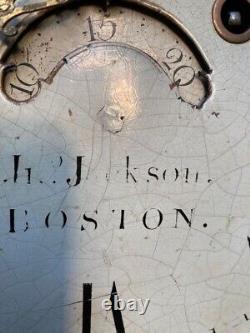 Jackson of Boston Lincolnshire Grandfather Clock circa 1850