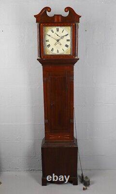 Joseph Hill Romsey (hampshire) An Inlaid Oak Long Case Clock, Early 19th Century