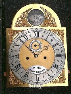 KING OF CHIPPENHAM 12x17 LONGCASE GRANDFATHER CLOCK DIAL+m