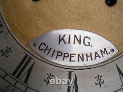 KING OF CHIPPENHAM 12x17 LONGCASE GRANDFATHER CLOCK DIAL+m