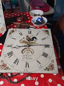 LONGCASE CLOCK WHITE DIAL with new case newly made