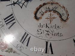 LONGCASE CLOCK WHITE DIAL with new case newly made