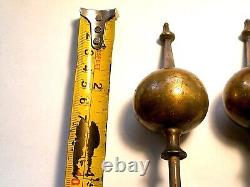 LONGCASE GRANDFATHER CLOCK cast brass FINIALS X3