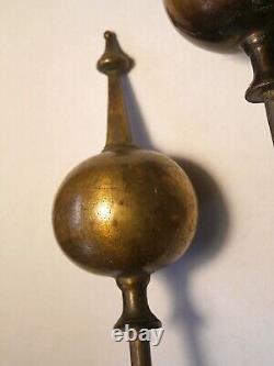 LONGCASE GRANDFATHER CLOCK cast brass FINIALS X3