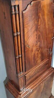 Large Antique Musical 8 Bells Longcase Grandfather Clock Wm Holland Chester