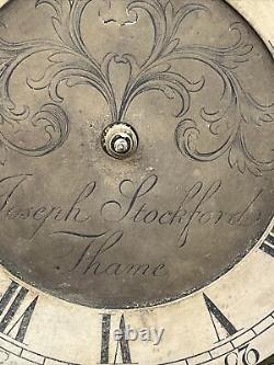 Longcase Clock Brass Dial Movement 10 Inch Dial Signed Joseph Stockfords, Thame