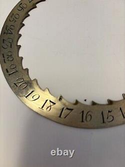 Longcase Clock brass engraved calendar wheel antique grandfather clock parts