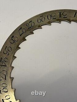 Longcase Clock brass engraved calendar wheel antique grandfather clock parts