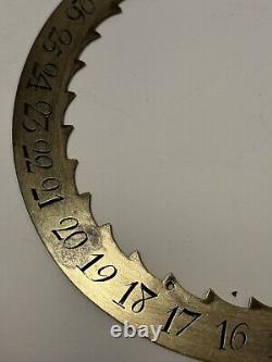 Longcase Clock brass engraved calendar wheel antique grandfather clock parts