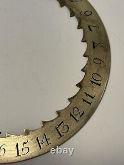 Longcase Clock brass engraved calendar wheel antique grandfather clock parts