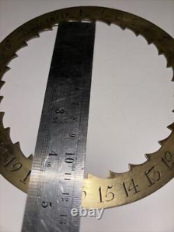 Longcase Clock brass engraved calendar wheel antique grandfather clock parts