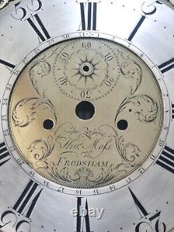 Longcase Dial, 1750's, Thomas Moss, Frodsham, Date On Chapter Ring