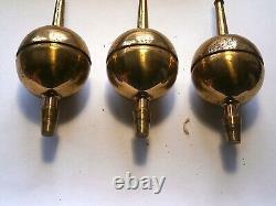 Longcase Grandfather Clock Brass Finials X3