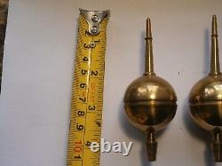 Longcase Grandfather Clock Brass Finials X3