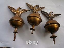 Longcase Grandfather Clock Brass Finials X3 C1830