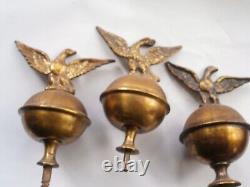 Longcase Grandfather Clock Brass Finials X3 C1830