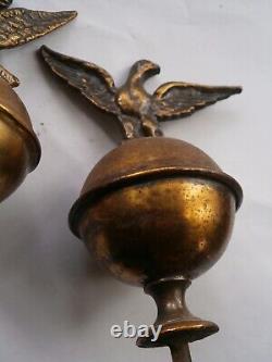 Longcase Grandfather Clock Brass Finials X3 C1830