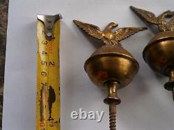 Longcase Grandfather Clock Brass Finials X3 C1830