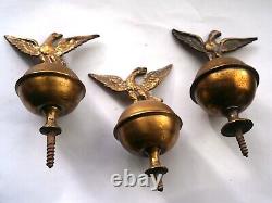 Longcase Grandfather Clock Brass Finials X3 C1830