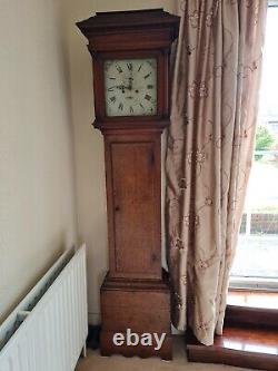 Longcase Grandfather Clock Hythes Georgian Oak Case C1790