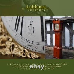Longcase Grandfather Clock by G & F Cope of Nottingham 8-Day, Full Working Order