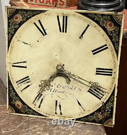 Longcase Movement signed Sam Chatfield Of Utoxetor 13 Inch Dial