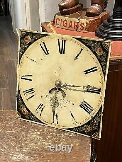 Longcase Movement signed Sam Chatfield Of Utoxetor 13 Inch Dial