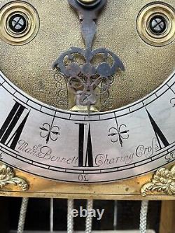Longcase clock signed dial, Mansell Bennett of Charing Cross, London