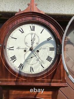 Magnificent 19th C mahogany Scottish longcase grandfather clock