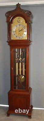 Mahogany Quarter Striking Musical Tubular Bells Longcase Grandfather Clock