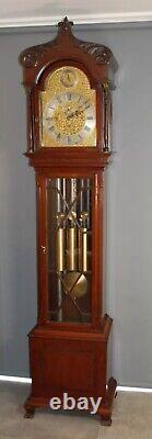 Mahogany Quarter Striking Musical Tubular Bells Longcase Grandfather Clock