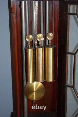 Mahogany Quarter Striking Musical Tubular Bells Longcase Grandfather Clock