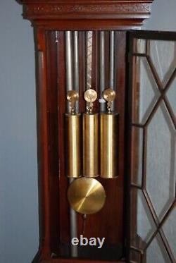 Mahogany Quarter Striking Musical Tubular Bells Longcase Grandfather Clock