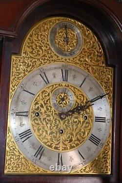 Mahogany Quarter Striking Musical Tubular Bells Longcase Grandfather Clock