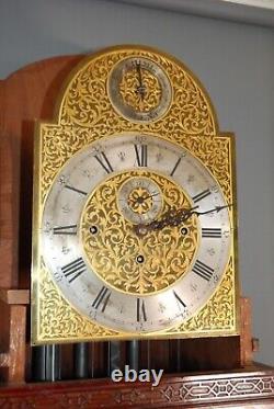 Mahogany Quarter Striking Musical Tubular Bells Longcase Grandfather Clock