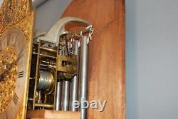 Mahogany Quarter Striking Musical Tubular Bells Longcase Grandfather Clock