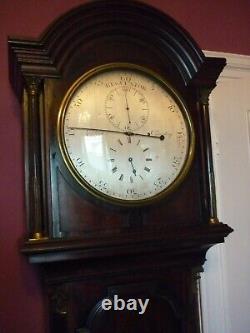 Mahogany Regulator Longcase Clock Corken Oswestry In Good Working Order