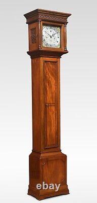 Mahogany cased eight day grandmother clock