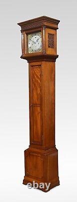 Mahogany cased eight day grandmother clock