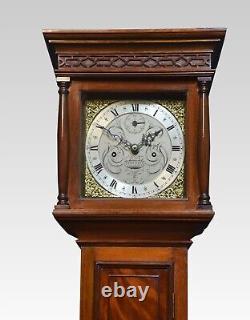 Mahogany cased eight day grandmother clock