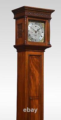 Mahogany cased eight day grandmother clock