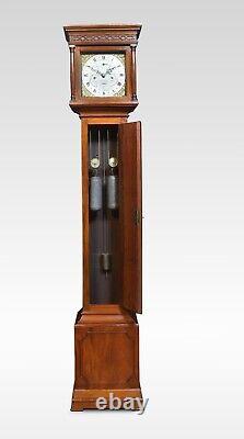 Mahogany cased eight day grandmother clock