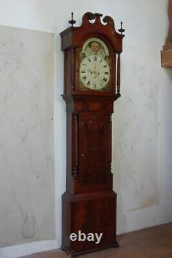 Moon Phase Antique Grandfather Clock 1830 1837