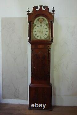 Moon Phase Antique Grandfather Clock 1830 1837