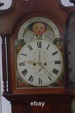 Moon Phase Antique Grandfather Clock 1830 1837